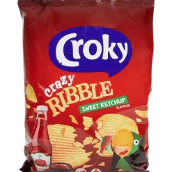 Croky Crazy Ribble Chips Sweet Ketchup