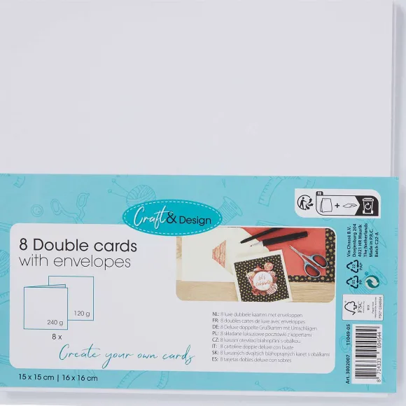 Dubbele Kaarten Met Enveloppen