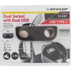 Dunlop Dubbele Auto-Stekkerdoos