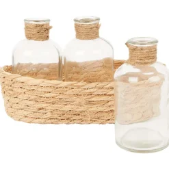 Glazen Flesjes In Mandje