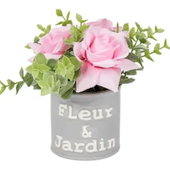 Kunstbloem In Pot Met Tekst