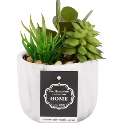 Kunstvetplant In Marmerlook Pot