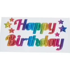 Party Universe Happy Birthday Ballon-Raamsticker