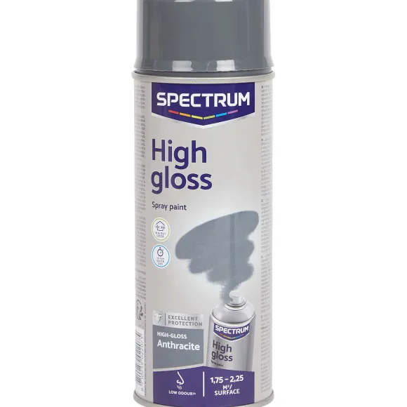 Spectrum Hoogglans Spuitverf Antraciet