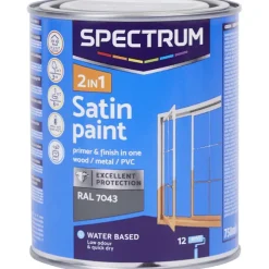 Spectrum 2-In-1 Satijnglans Verf Ral 7043