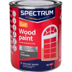 Spectrum 2-In-1 Zijdeglans Houtlak Antraciet