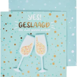 Wenskaart 'Geslaagd'